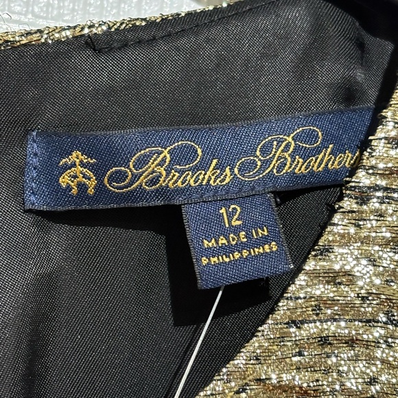 NWT Brooks Brothers Empire Party Dress in Gold size 12 - Picture 10 of 15
